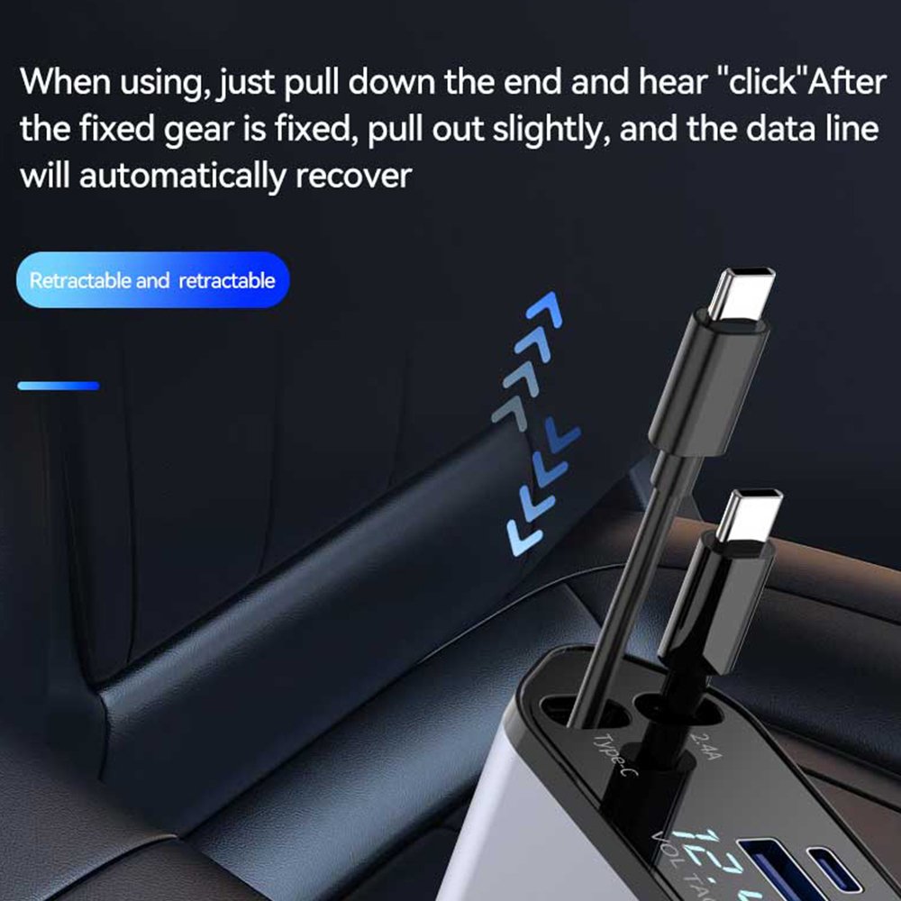 4-in-1 USB-C Car Charger with Dual Fast Ports - Code: CMH-01