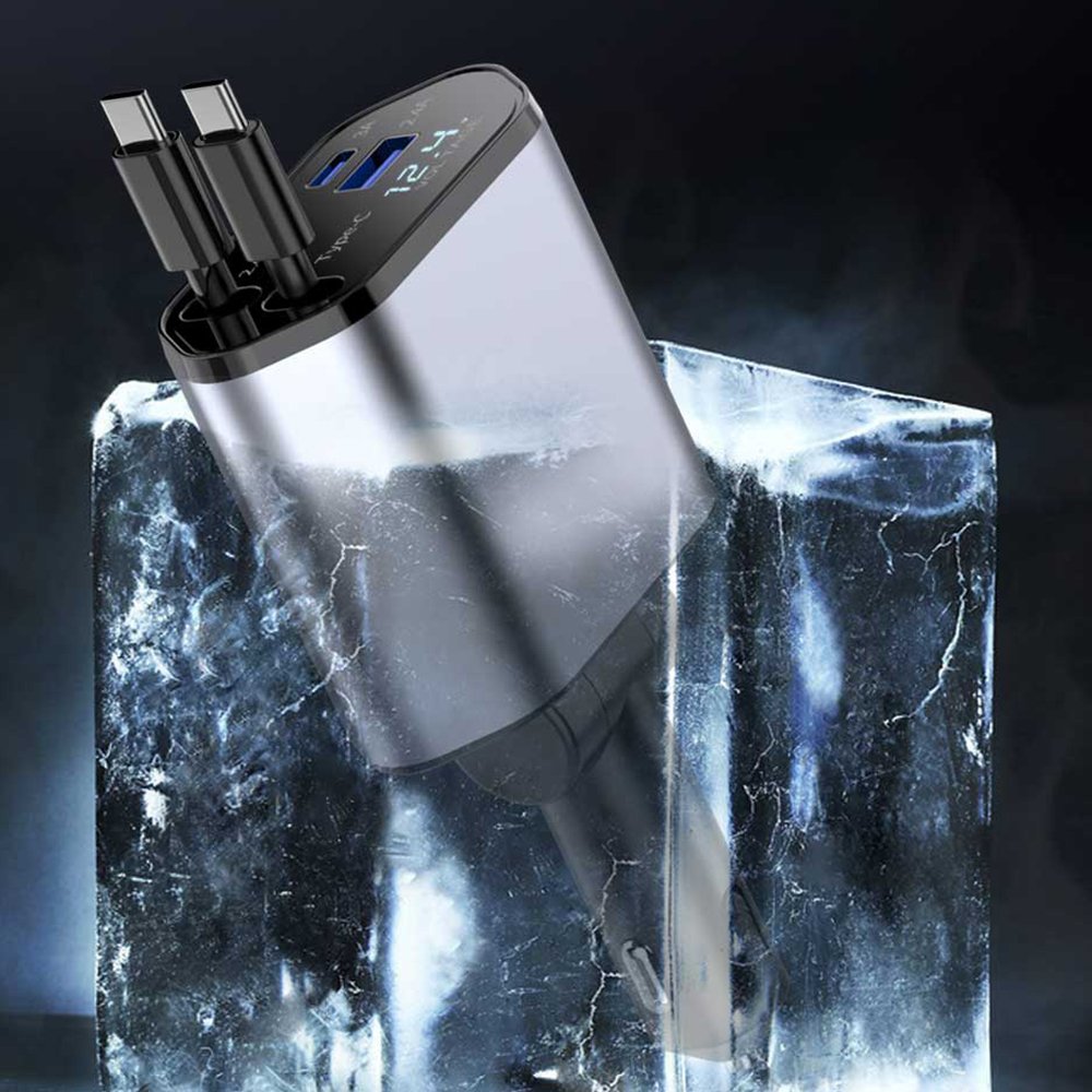 4-in-1 USB-C Car Charger with Dual Fast Ports - Code: CMH-01
