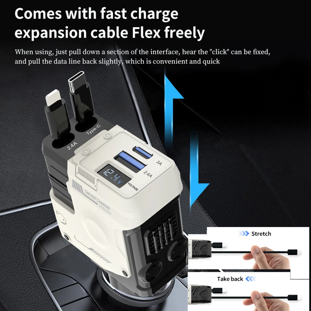 Four in one rope car charger - Code: CMH-02