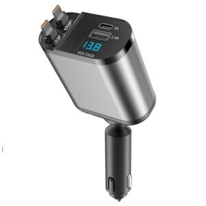 Pull rope double line single pull telescopic car charger - Code: CMH-03
