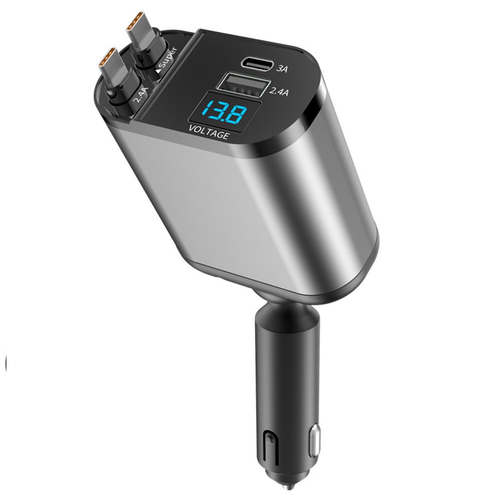 Pull rope double line single pull telescopic car charger - Code: CMH-03