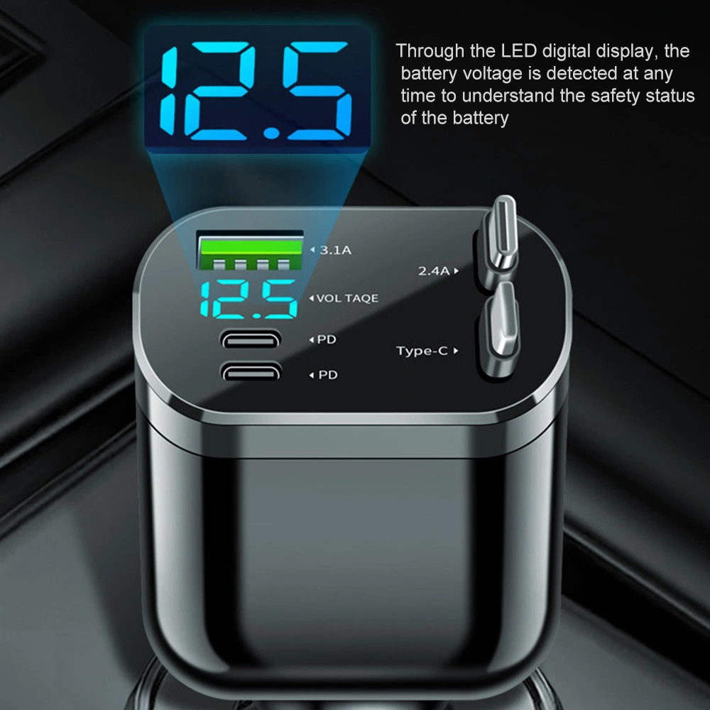 Four in one rope car charger - Code: CMH-04