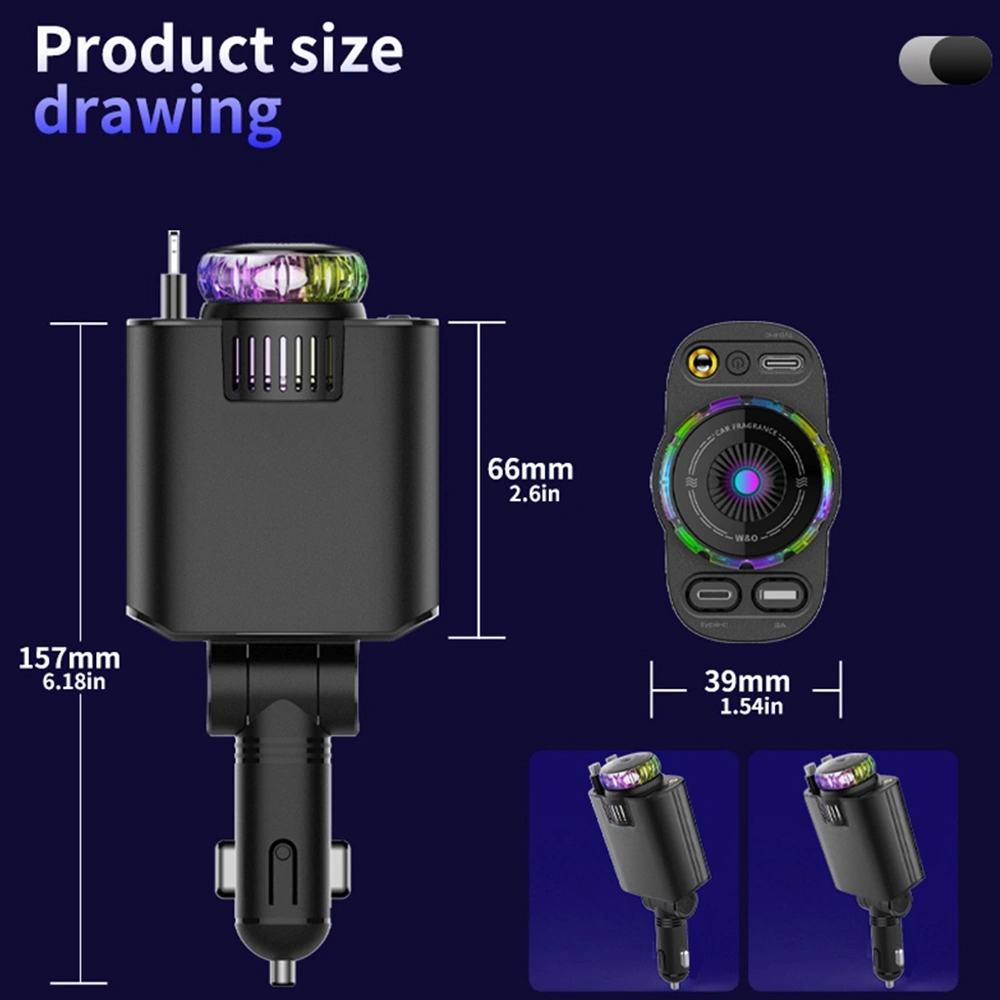 Starlight Multi-in-One Car Charging Rope with Fragrance