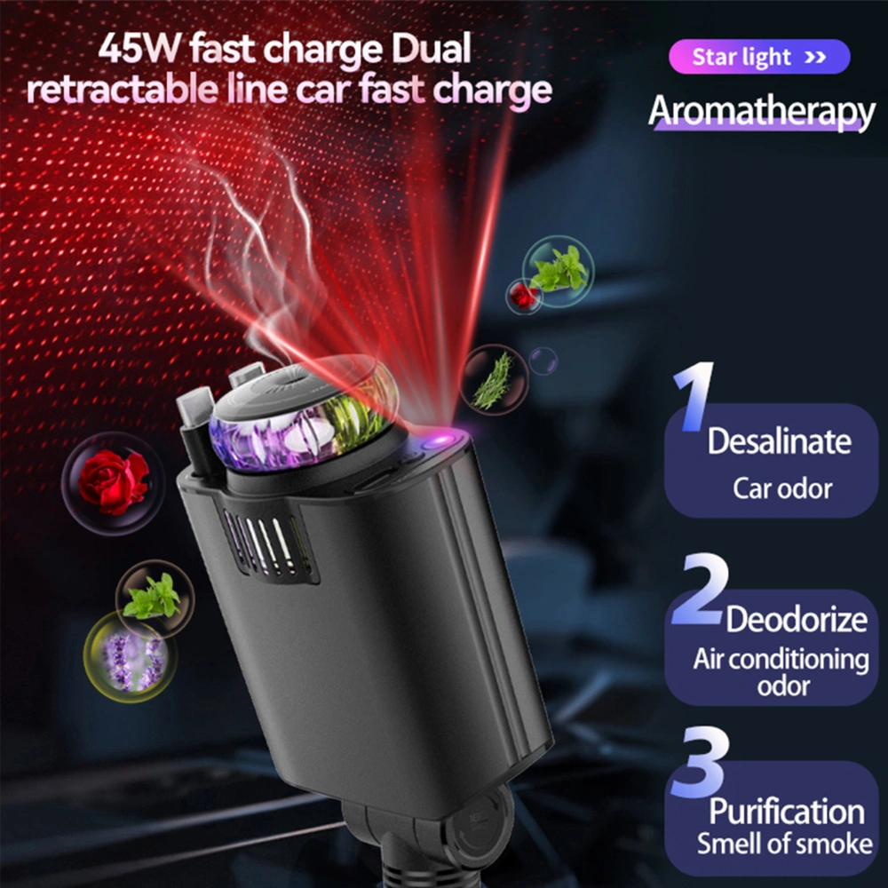 Starlight Multi-in-One Car Charging Rope with Fragrance