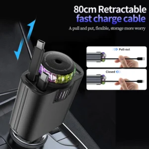 Starlight Multi-in-One Car Charging Rope with Fragrance