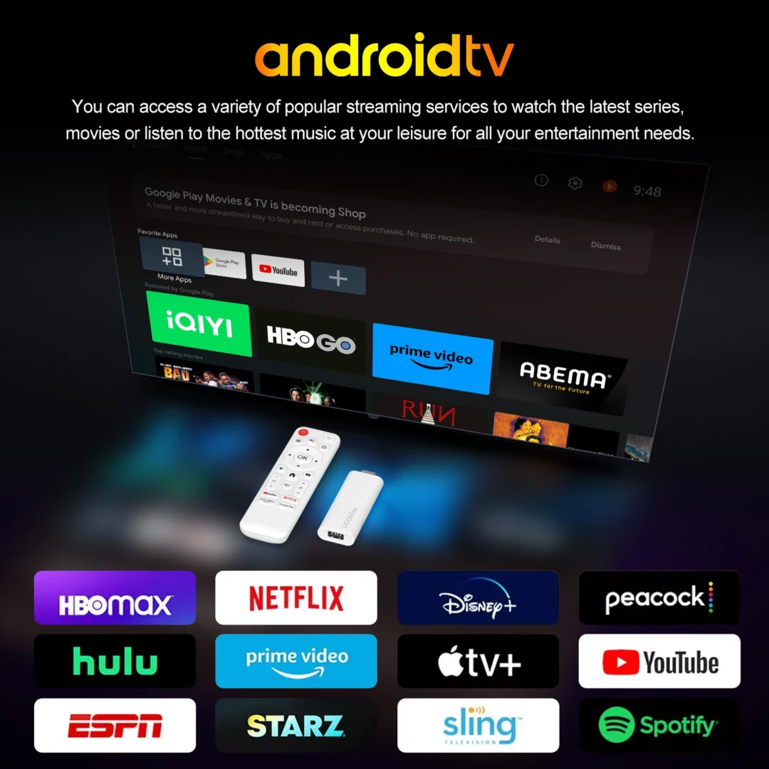 GO TV Stick H96Max H313 | Android 14 – WiFi 6 – 16GB ROM