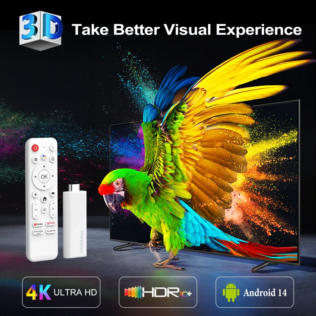 GO TV Stick H96Max H313 | Android 14 – WiFi 6 – 16GB ROM