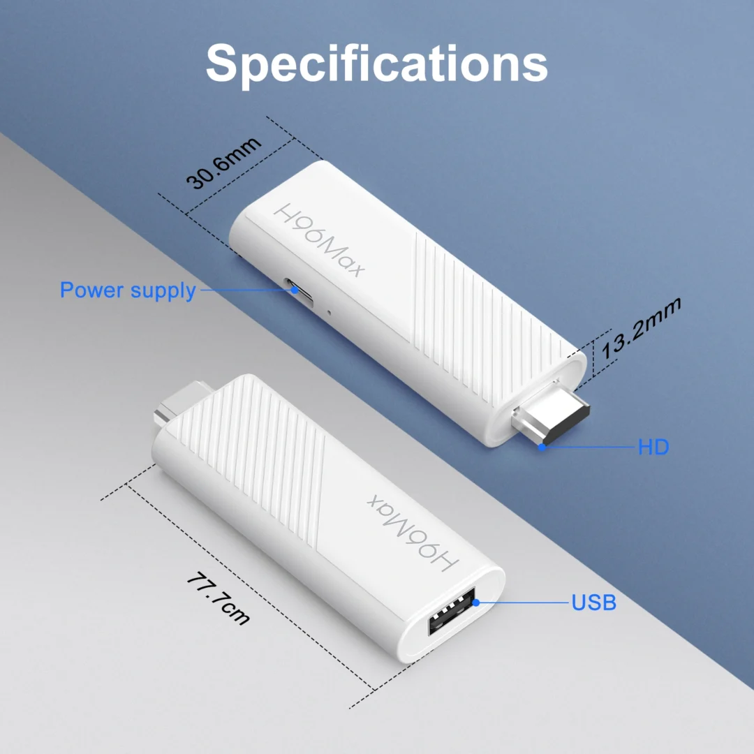 GO TV Stick H96Max H313 | Android 14 – WiFi 6 – 16GB ROM