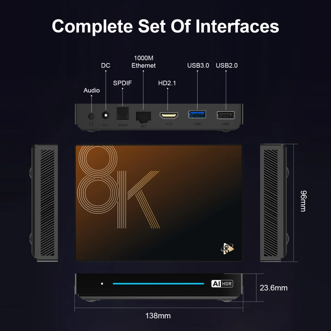 GO TV Stick H96Max M9S | Android 14 – 8GB RAM – WiFi 6 – 8GB or 128GB ROM