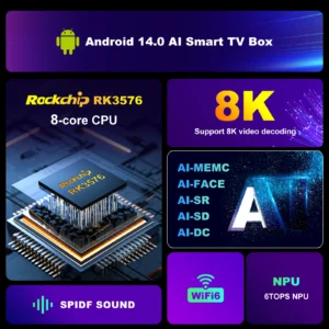 GO TV Stick H96Max M9S | Android 14 – 8GB RAM – WiFi 6 – 8GB or 128GB ROM